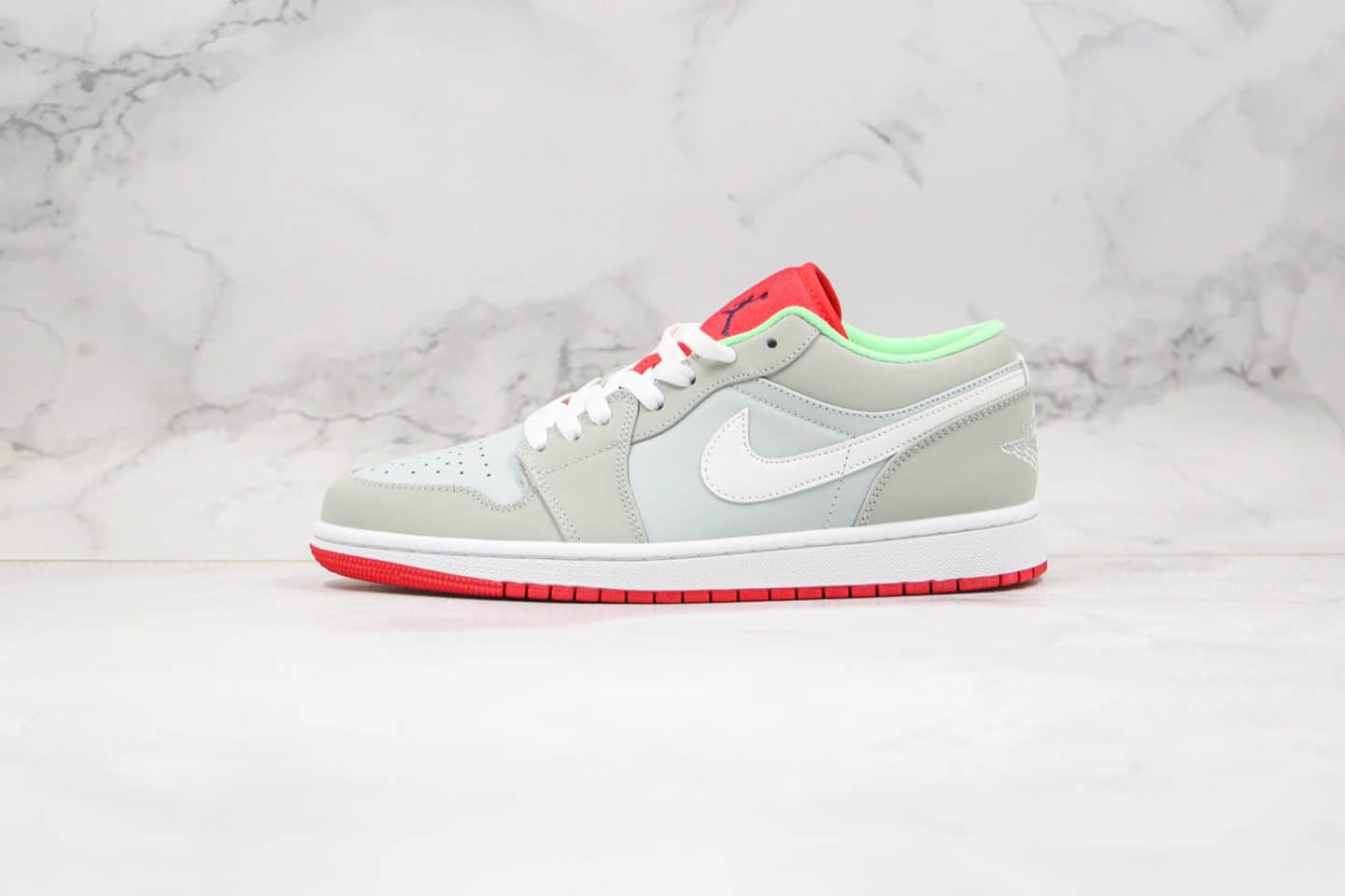 乔丹Air Jordan 1 Retro Low Hare（2015）纯原版本低帮AJ1兔八哥灰红绿色内置气垫原盒原标 货号：553558-021