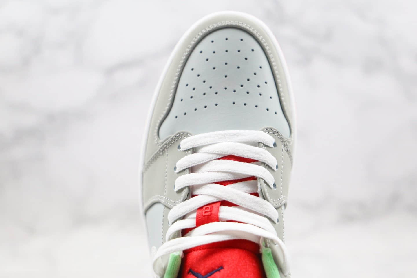 乔丹Air Jordan 1 Retro Low Hare（2015）纯原版本低帮AJ1兔八哥灰红绿色内置气垫原盒原标 货号：553558-021