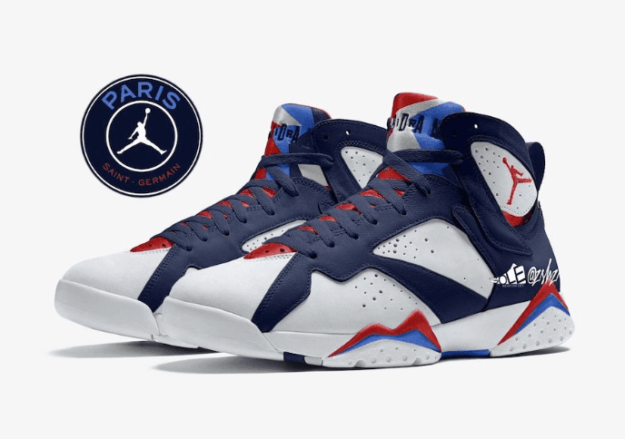 大巴黎联名新作！全新AJ7“PSG”首度曝光！ 货号：CZ0789-105