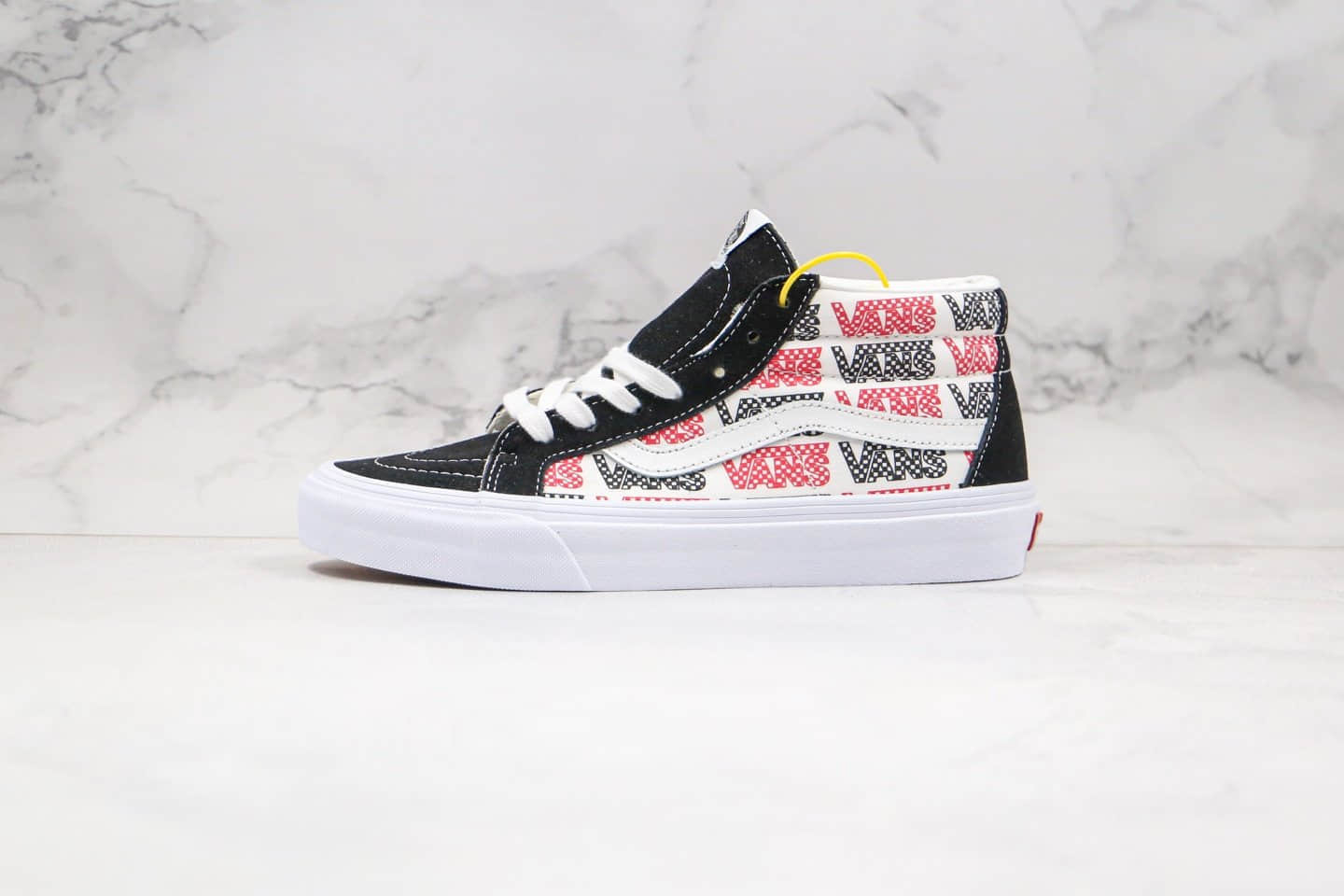 万斯Vans SK8-Mid Reissue公司级版本中帮板鞋字母印花涂鸦彩色logo黑白红色原鞋开模 货号：VN0A391F2BQ