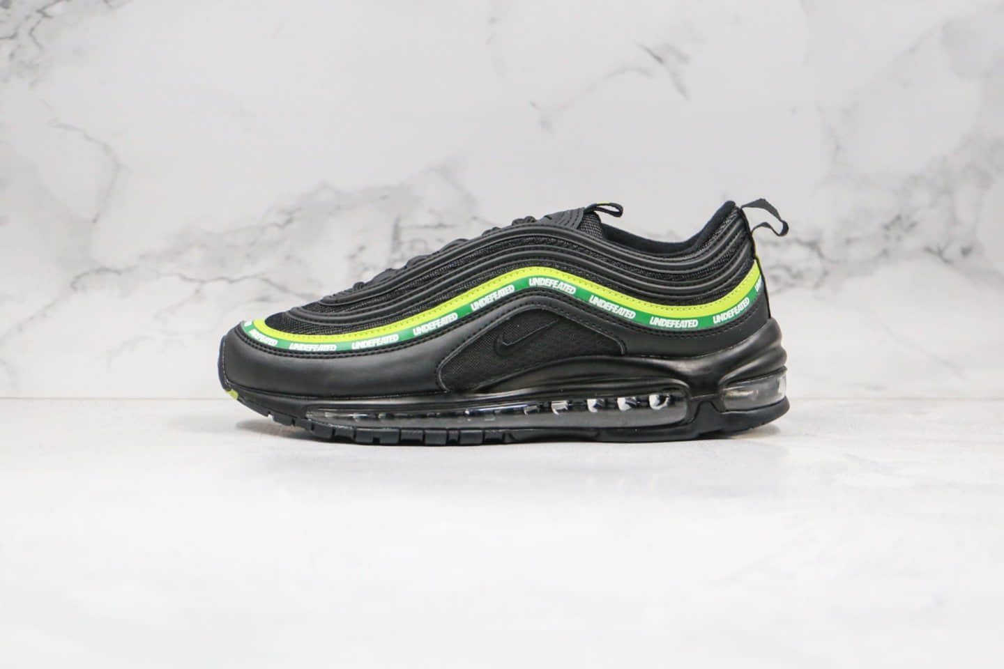 耐克Nike AIR MAX 97纯原版本子弹头气垫鞋Max97黑绿色内置全掌真气垫原鞋开模一比一打造 货号：AJ1986-111