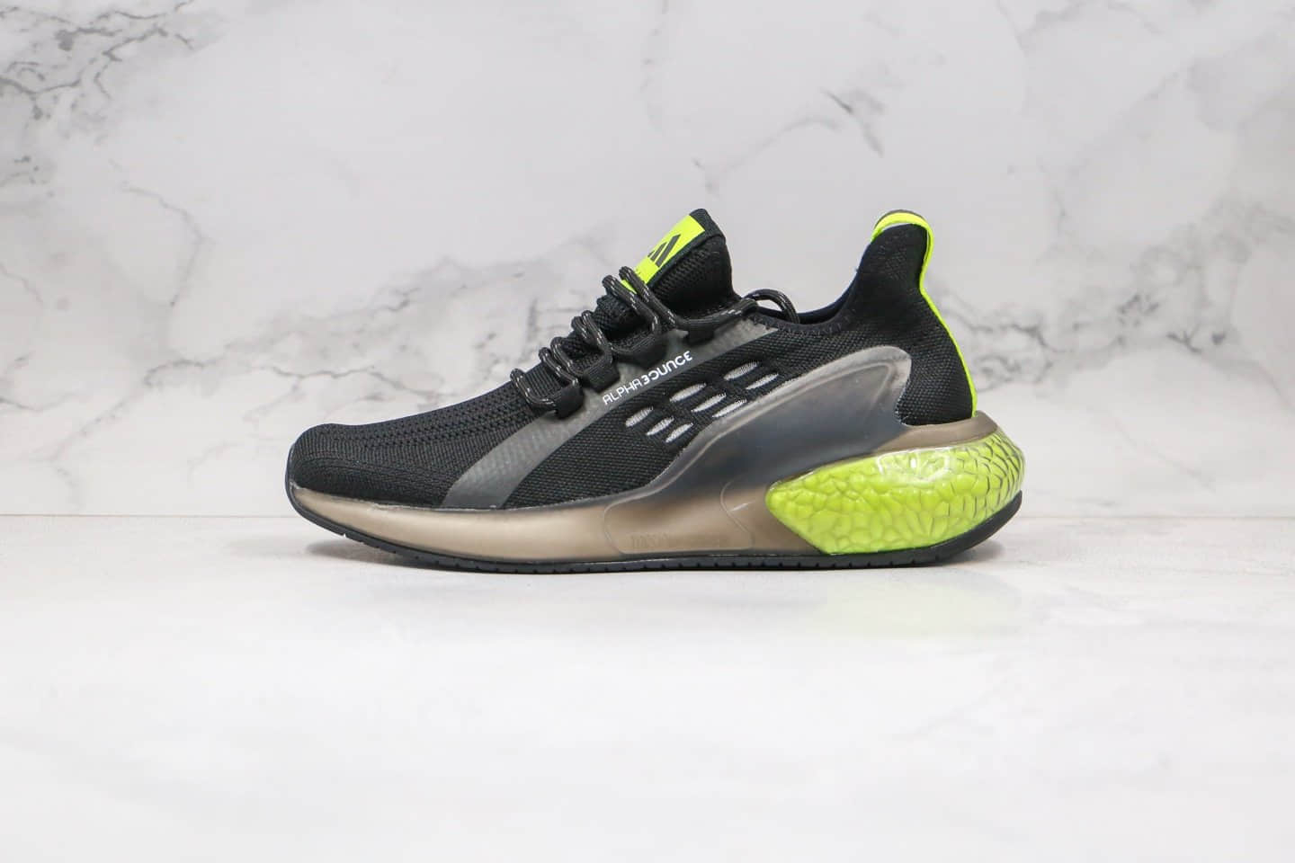 阿迪达斯Adidas Alphabounce Instinct M FT2纯原版本阿尔法跑鞋十周年纪念版黑绿色原档案数据开发 货号：CG3402