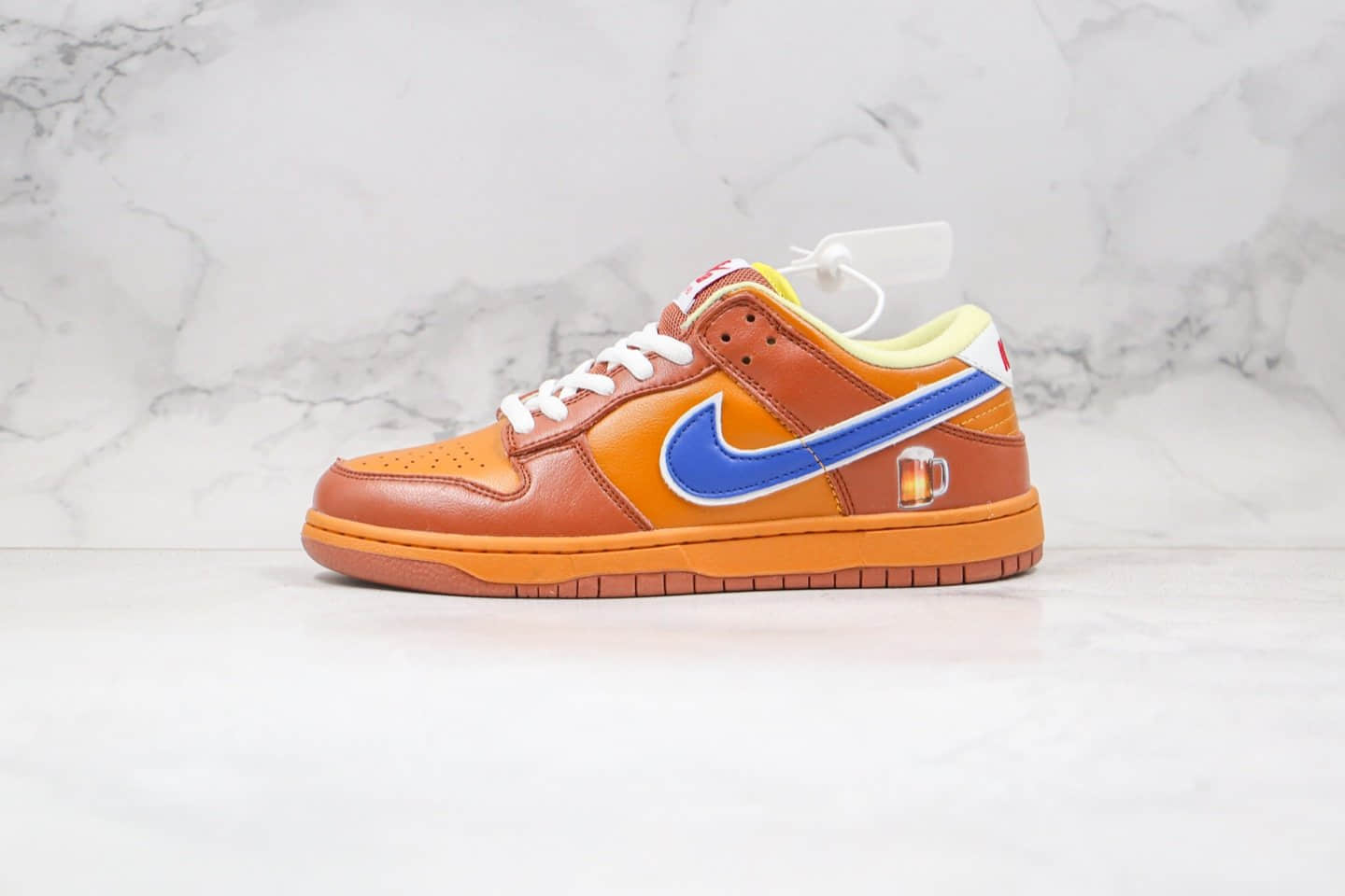 耐克Nike Dunk Low Pro 2020版纯原版本低帮啤酒棕蓝小麦色SB DUNK板鞋内置Zoom气垫 货号：3131170-741