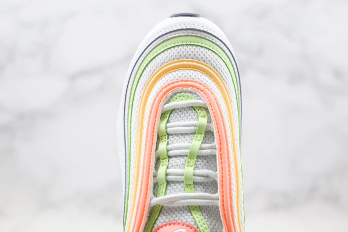 耐克Nike Air Max 97 ESS纯原版本子弹跑鞋白甜瓜橙原楦开发楦型 货号：CZ6087-100