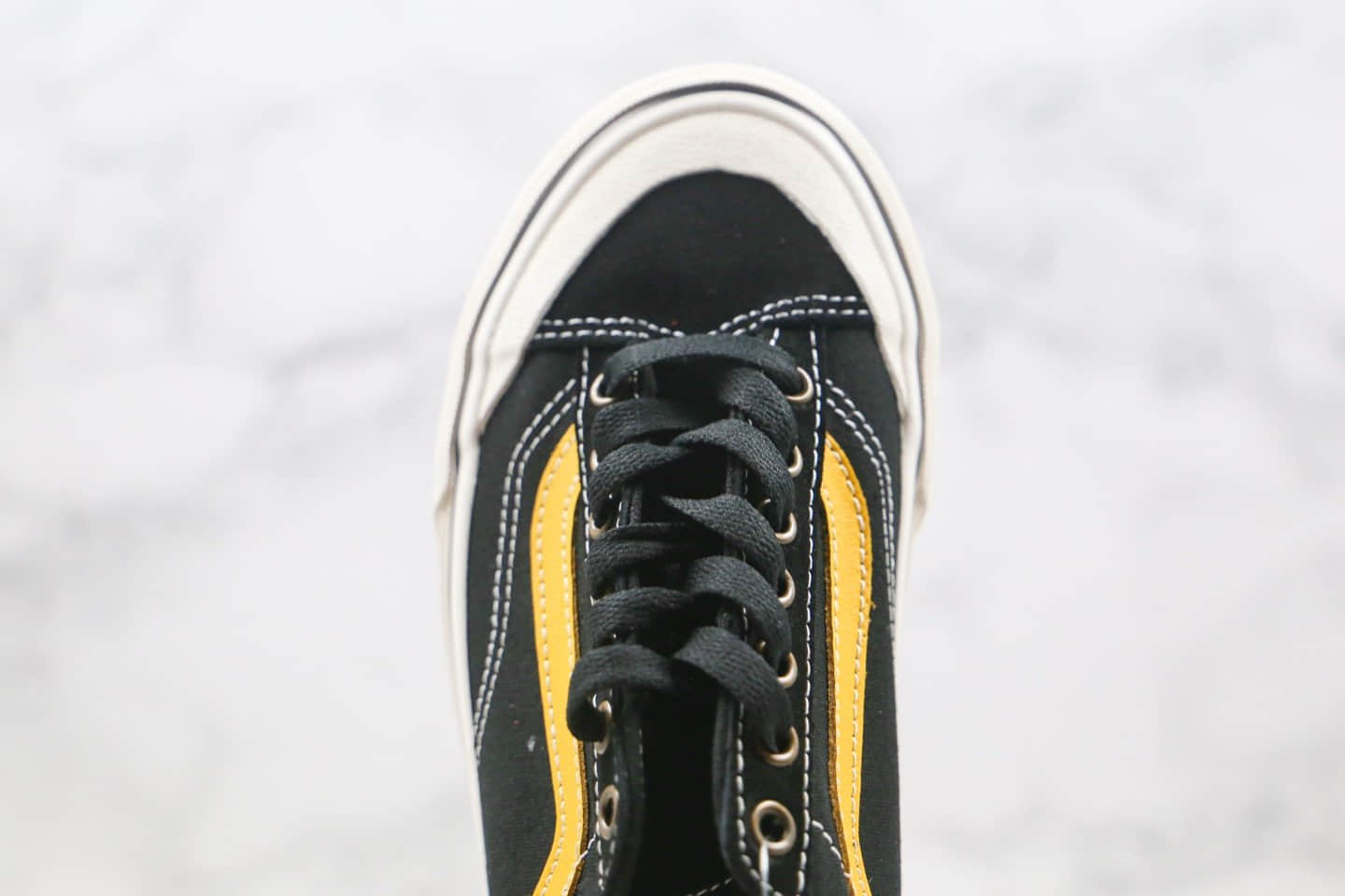 万斯Vans Style 36 Decon SF公司级版本低帮生化涂鸦黑金色半月包头骷髅硫化板鞋原盒原标