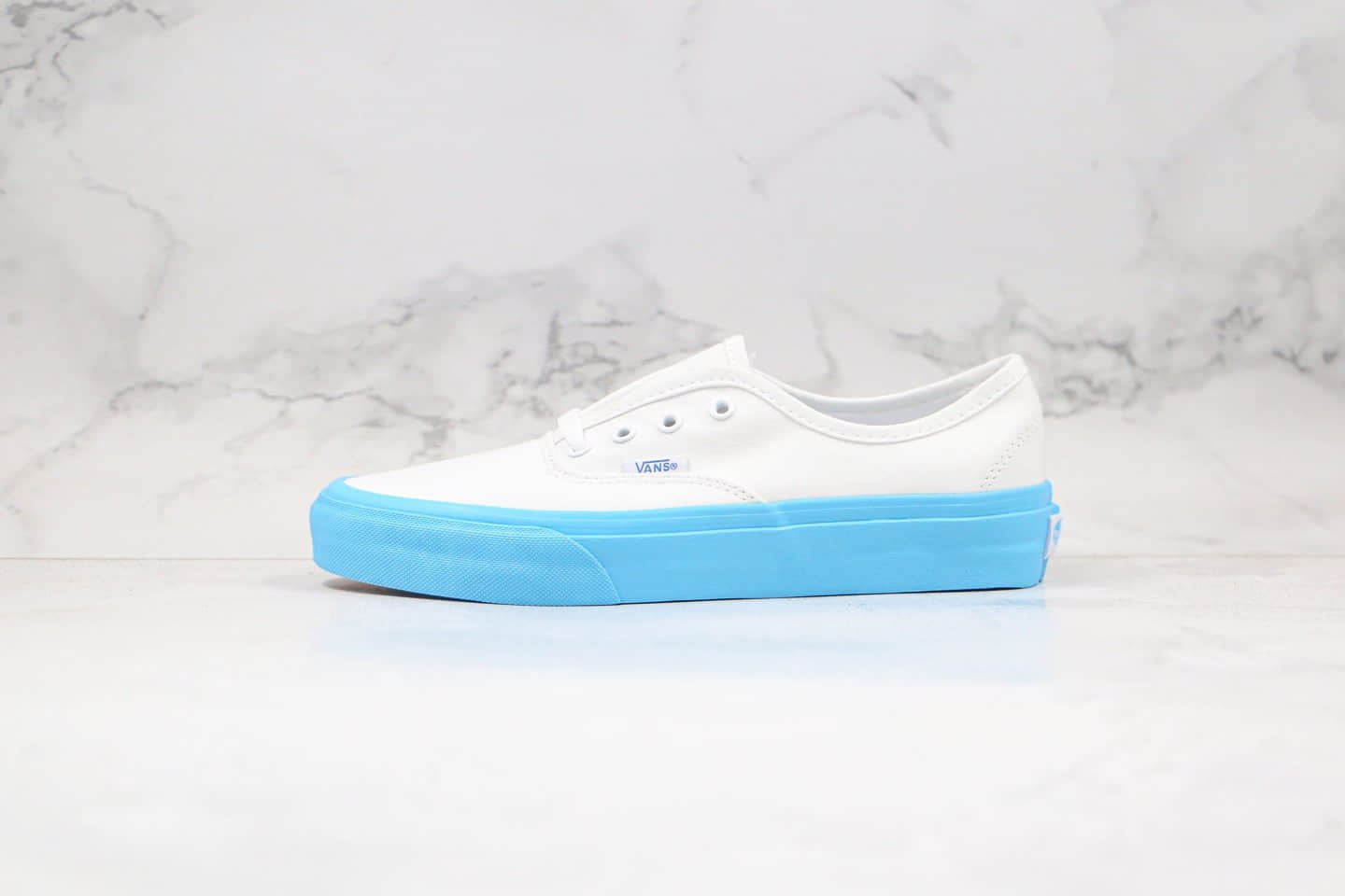 万斯Vans Og Authentic Lx公司级版本安纳海姆白蓝色低帮硫化板鞋原盒原标区别市面通货版本