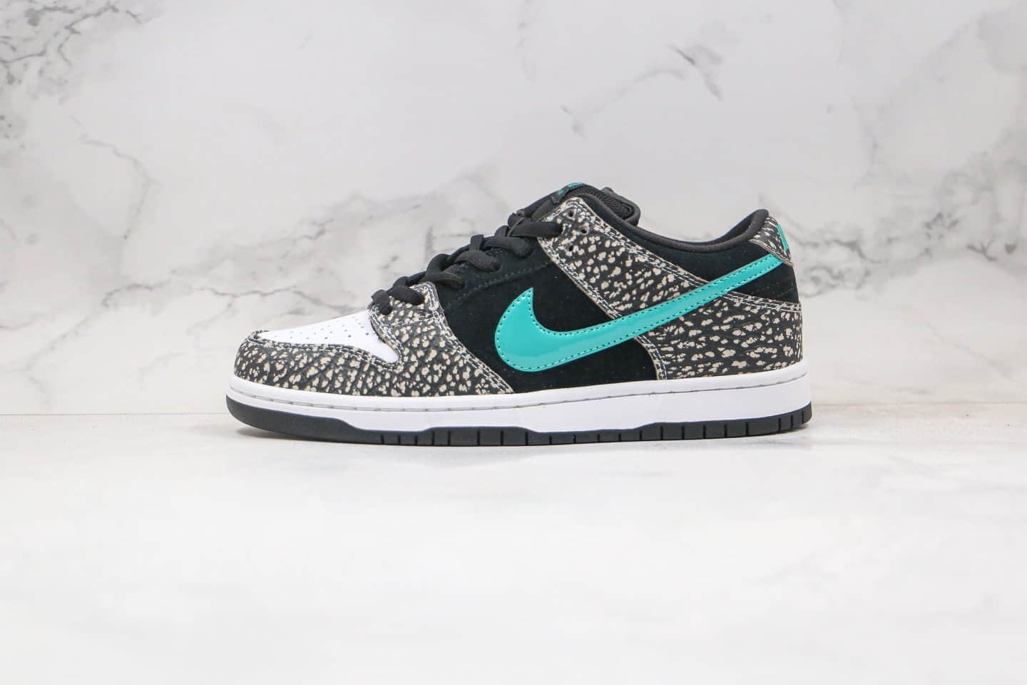 耐克Nike SB Dunk Low PRO Elephant纯原版本低帮SB DUNK板鞋大象灰黑绿色蒂芙尼灰爆裂纹内置Zoom气垫 货号：BQ6817-009