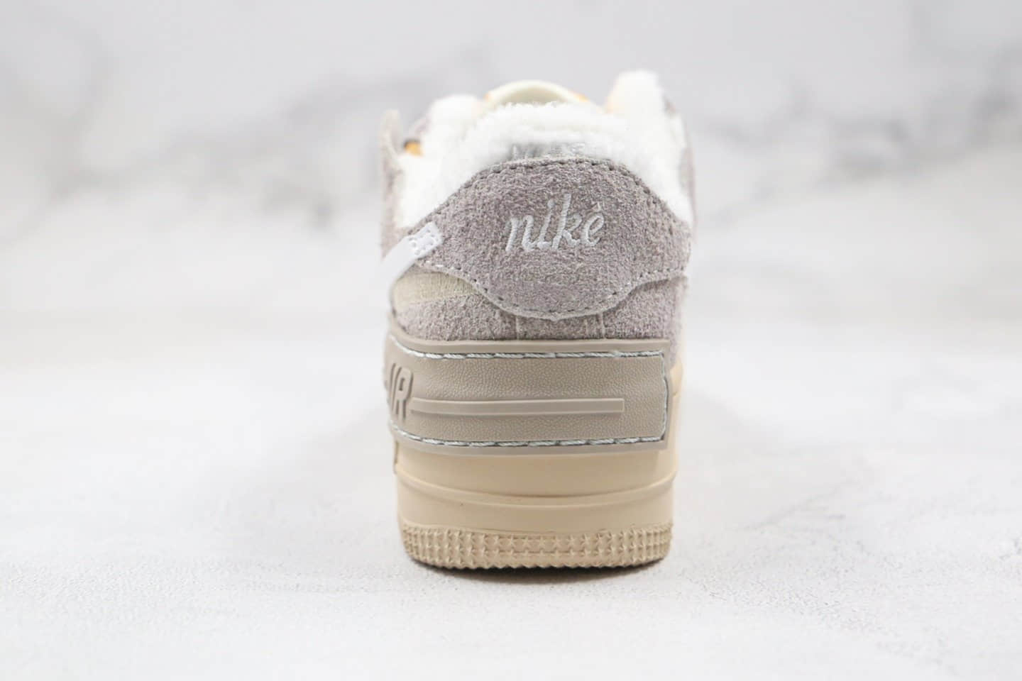 耐克Nike Air Force 1 Shadow纯原版本马卡龙解构空军一号卡其灰色加绒款原楦头值班打造 货号：DC5270-016