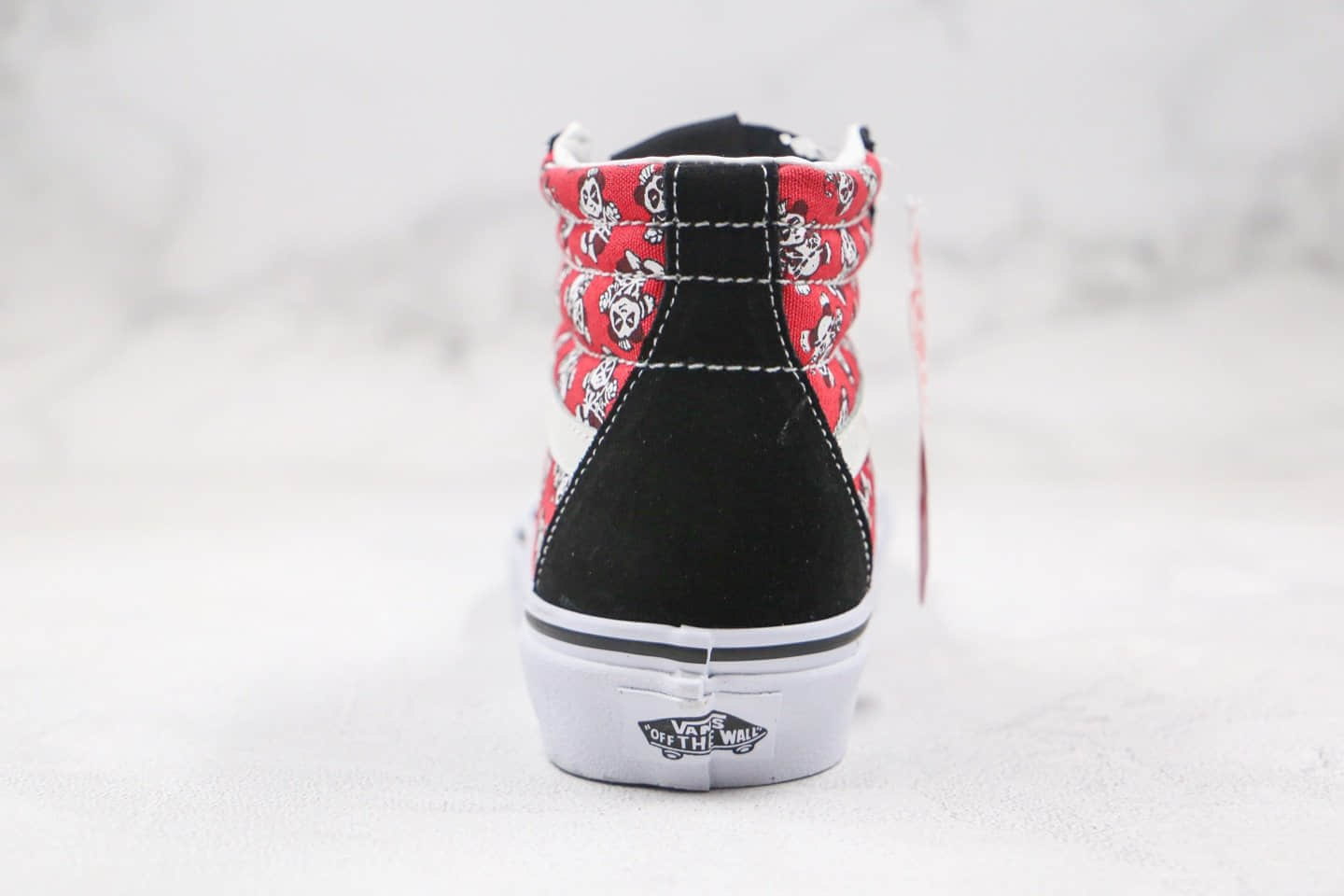 万斯Vans 2020 SK8-Hi纯原版本高帮中国红功夫熊猫黑红色硫化板鞋原楦头纸板打造