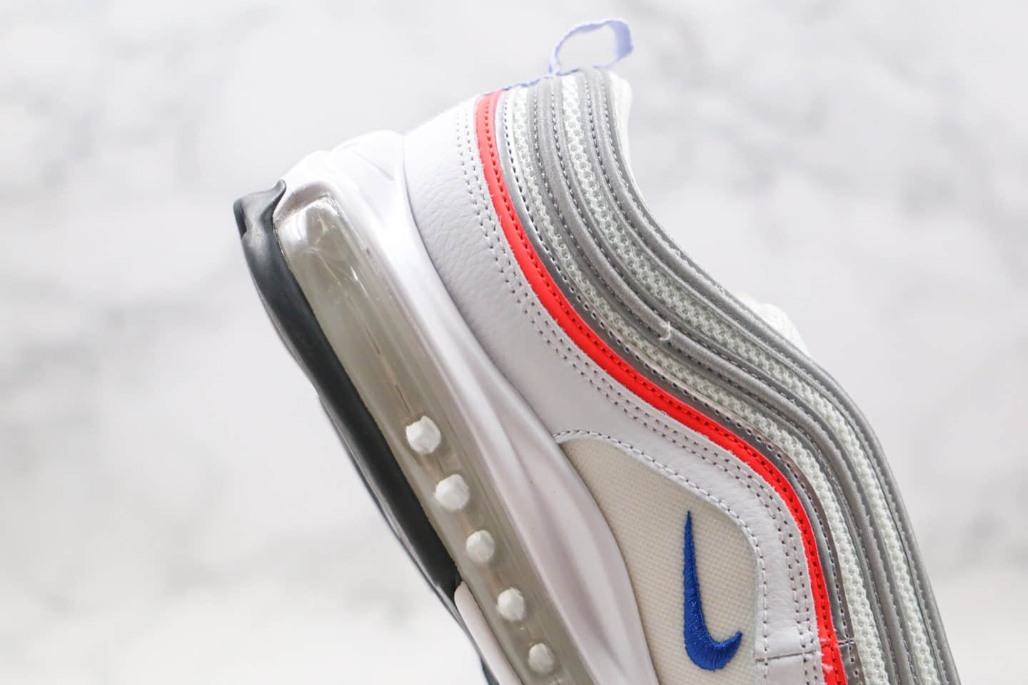 耐克Nike Wmns Air Max 97纯原版本子弹气垫鞋Max97新白红色内置真小潘气垫 货号：CZ6087-101