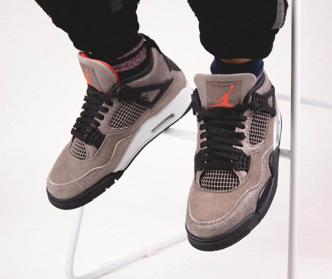 TS x AJ4亲友限定既视感！AJ4 “Taupe Haze”上脚效果不俗！货号：DB0732-200