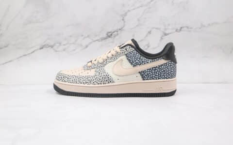 耐克Nike Air Force1 HO20 BG纯原版本低帮空军一号大理石纹蜂窝水滴米白黑色板鞋内置气垫 货号：DH2474-001