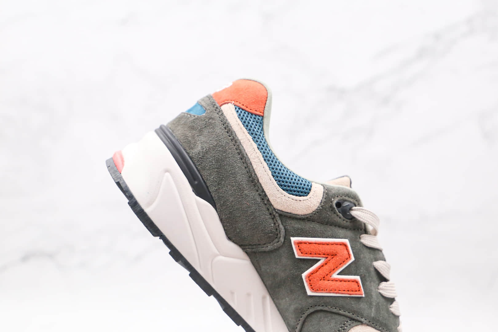 新百伦New Balance 999纯原版本灰橘蓝色NB999复古慢跑鞋原楦头纸板打造 货号：ML999JOL