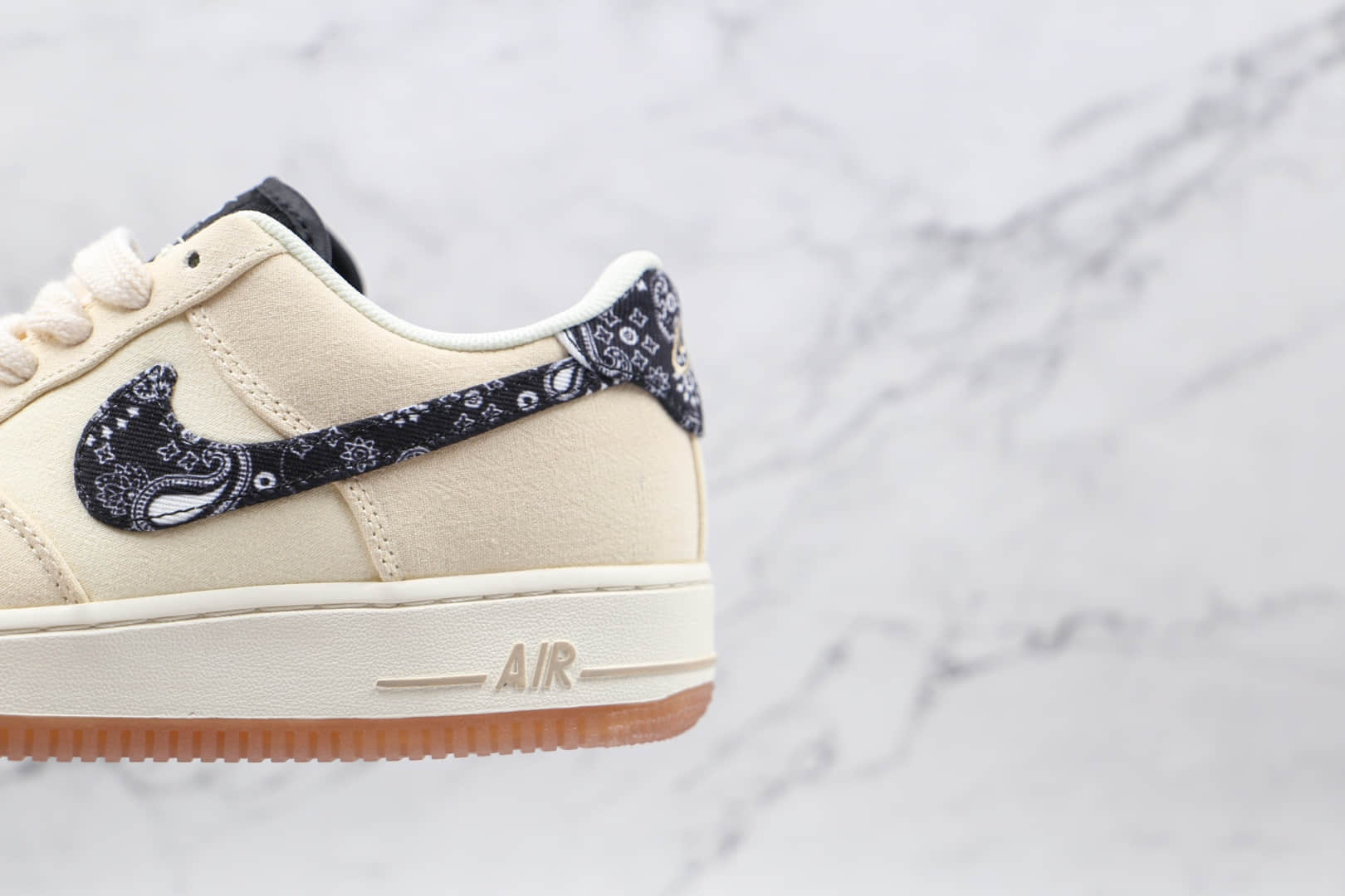 耐克Nike Air Force 1 Paisley Swooshes纯原版本低帮空军一号帆布米白色佩斯利板鞋原楦头纸板打造 货号：DJ4631-200