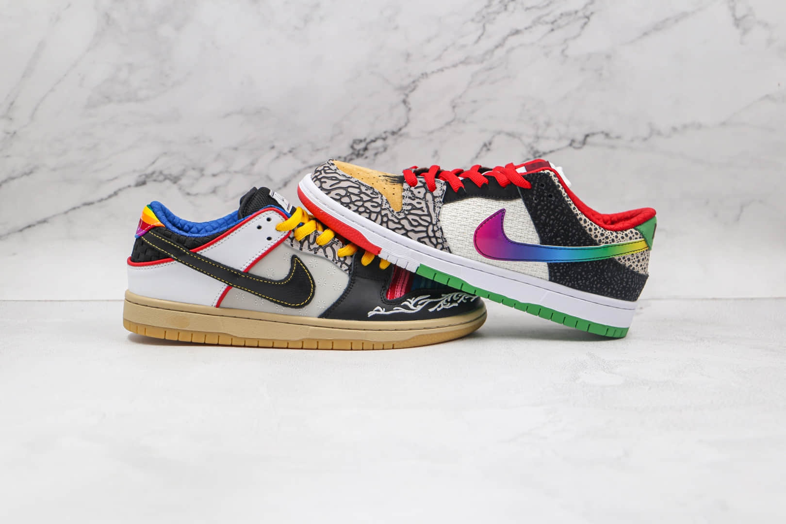 耐克Nike SB Dunk Low What The P-Rod纯原版本低帮SB DUNK保罗·罗德里格斯联名彩色拼接不对称鸳鸯板鞋原盒原标 货号：CZ2239-600