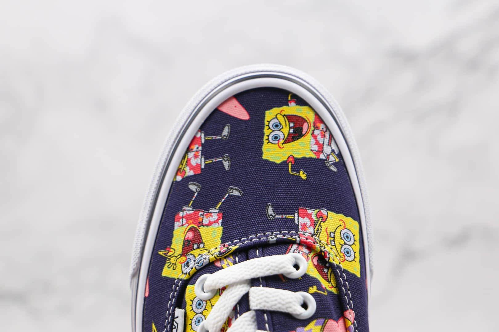 万斯Vans Authentic LX OG x Spongebob海绵宝宝联名款公司级版本暗蓝彩印卡通配色低帮硫化帆布鞋原盒原标 货号：VN0A3WM7YZ1