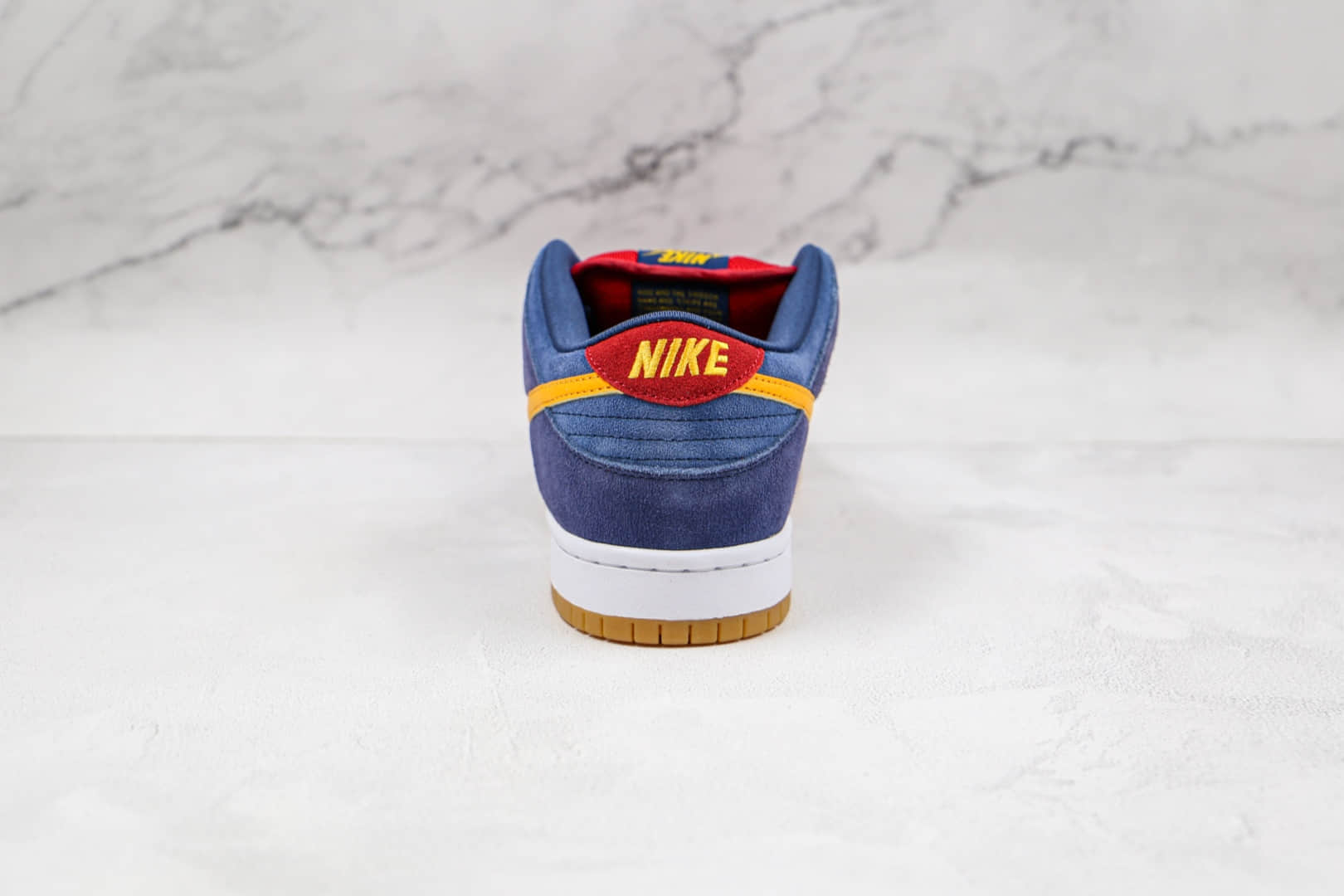 耐克Nike SB Dunk Low Barcelona纯原版本低帮SB DUNK麂皮巴塞罗那红蓝鸳鸯板鞋原楦头纸板打造 货号：DJ0606-400