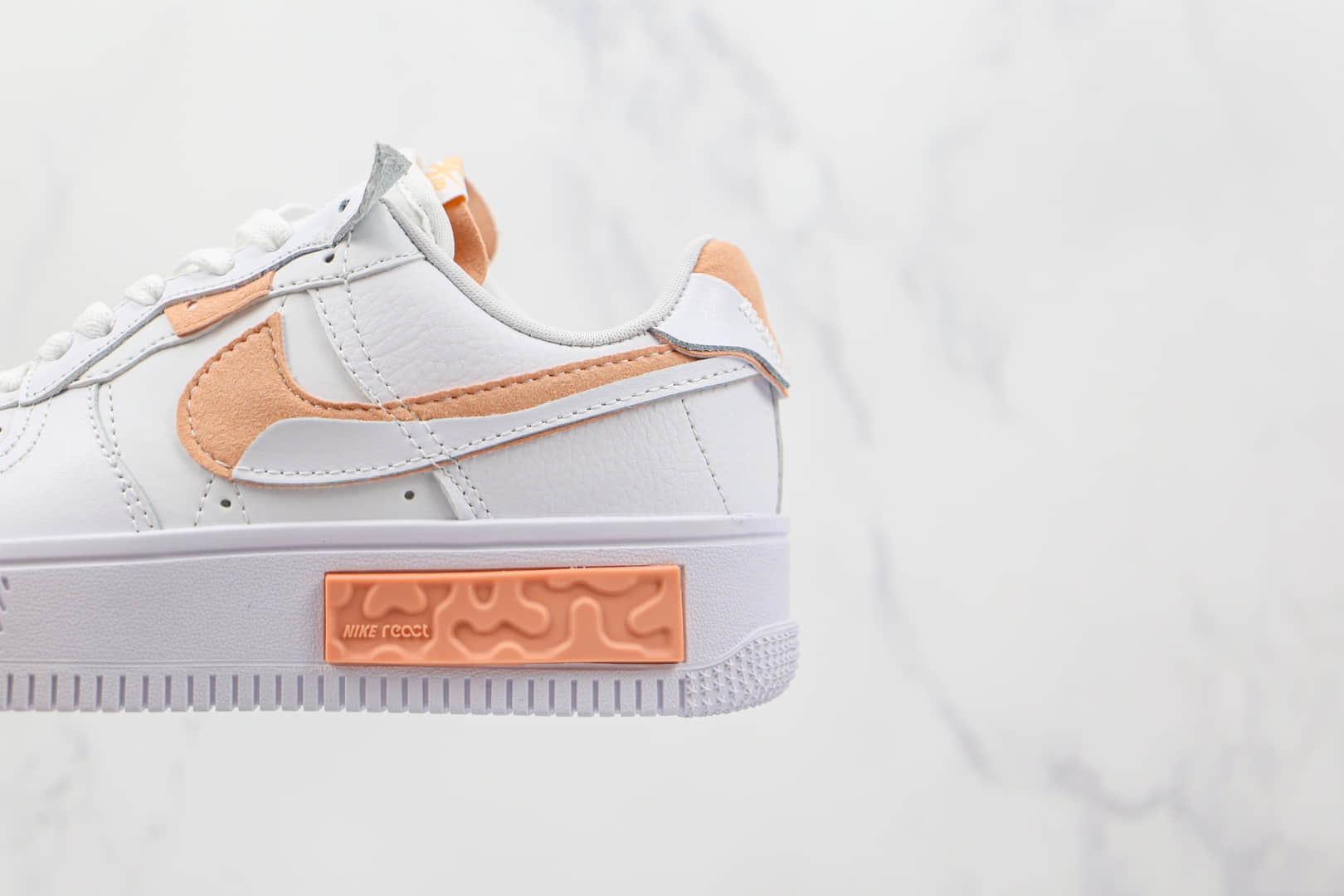 耐克Nike Air Force 1 Fontanka纯原版本低帮空军一号Fontanka联名白橙色板鞋原盒原标 货号：DA7024-105