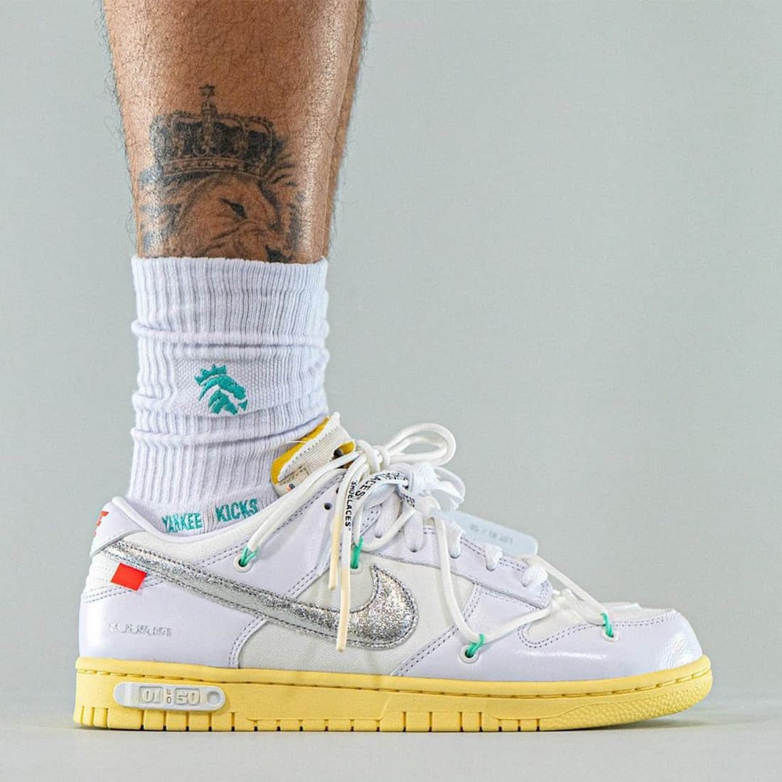 OW x Nike Dunk “The 50”编号01上脚图释出！想冲！