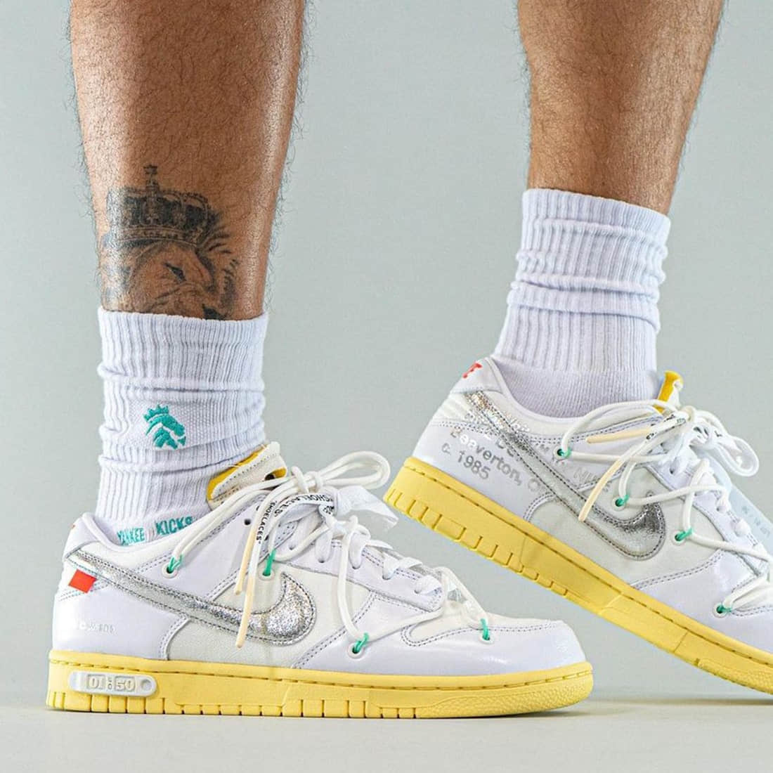 OW x Nike Dunk “The 50”编号01上脚图释出！想冲！