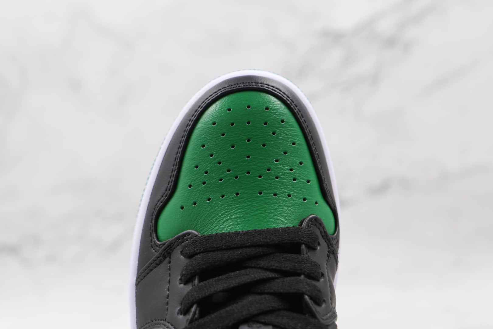 乔丹Air Jordan 1 Low Green Toe纯原版本低帮AJ1黑绿脚趾凯尔特人板鞋原档案数据开发 货号：553558-371