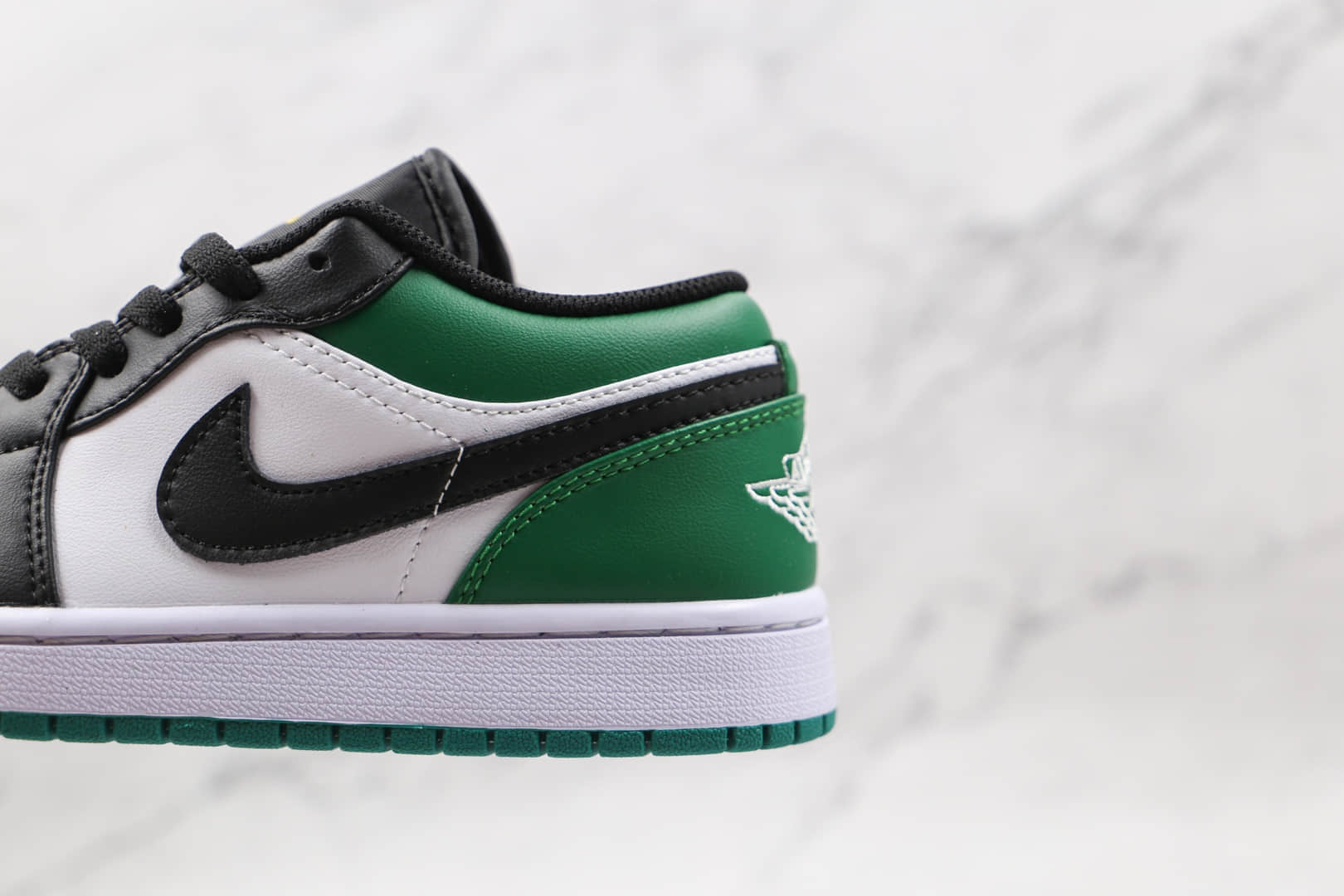 乔丹Air Jordan 1 Low Green Toe纯原版本低帮AJ1黑绿脚趾凯尔特人板鞋原档案数据开发 货号：553558-371