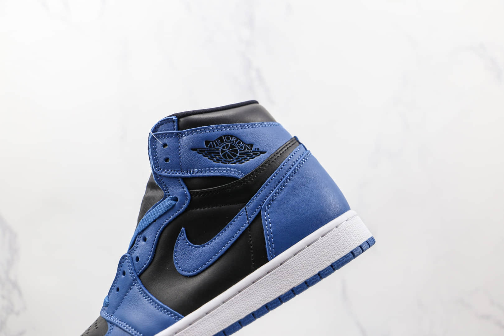 乔丹Air Jordan 1 Retro High OG Dark Marina Blue纯原版本高帮AJ1黑蓝脚趾皇家蓝色篮球鞋原楦头纸板打造 货号：555088-404