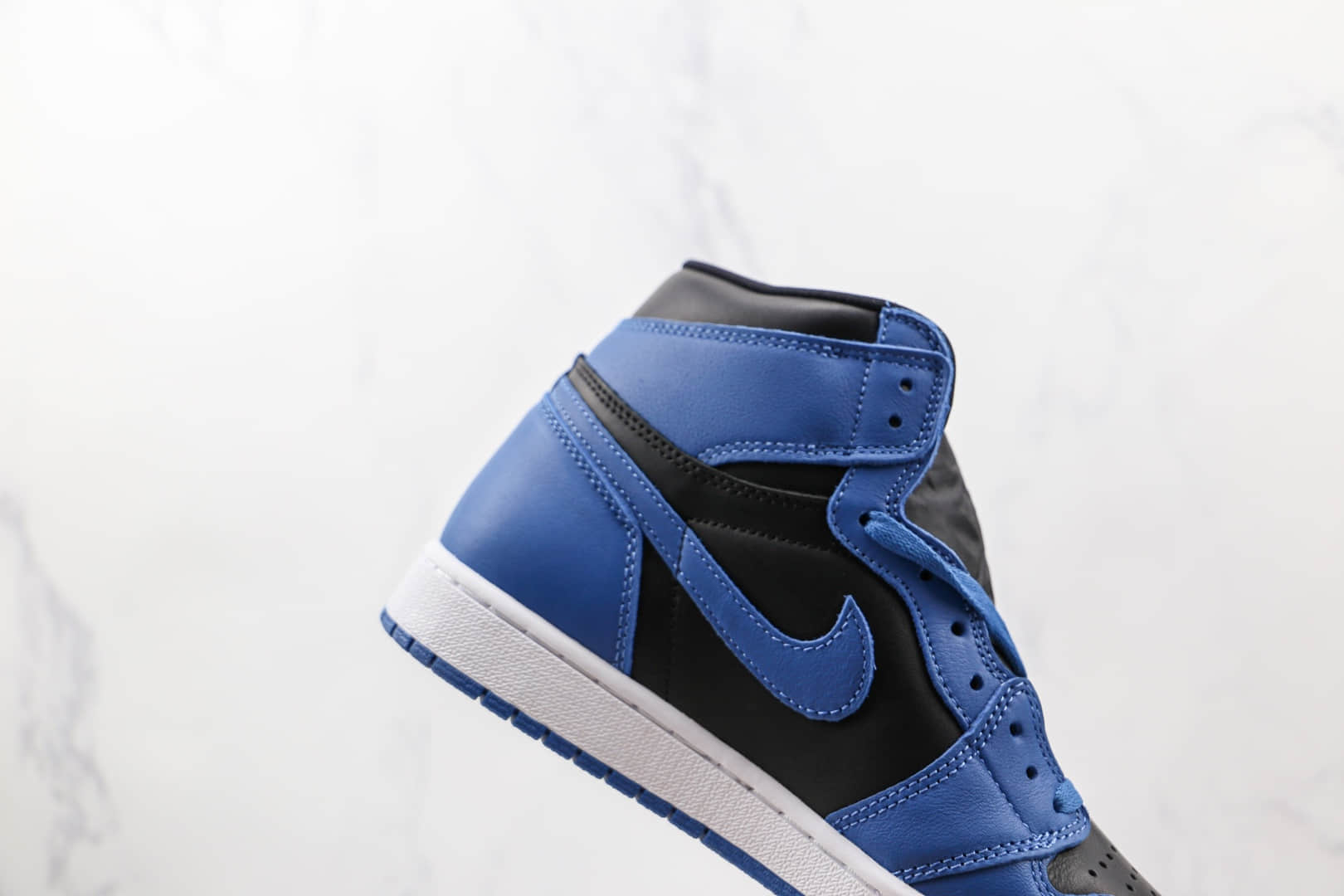 乔丹Air Jordan 1 Retro High OG Dark Marina Blue纯原版本高帮AJ1黑蓝脚趾皇家蓝色篮球鞋原楦头纸板打造 货号：555088-404