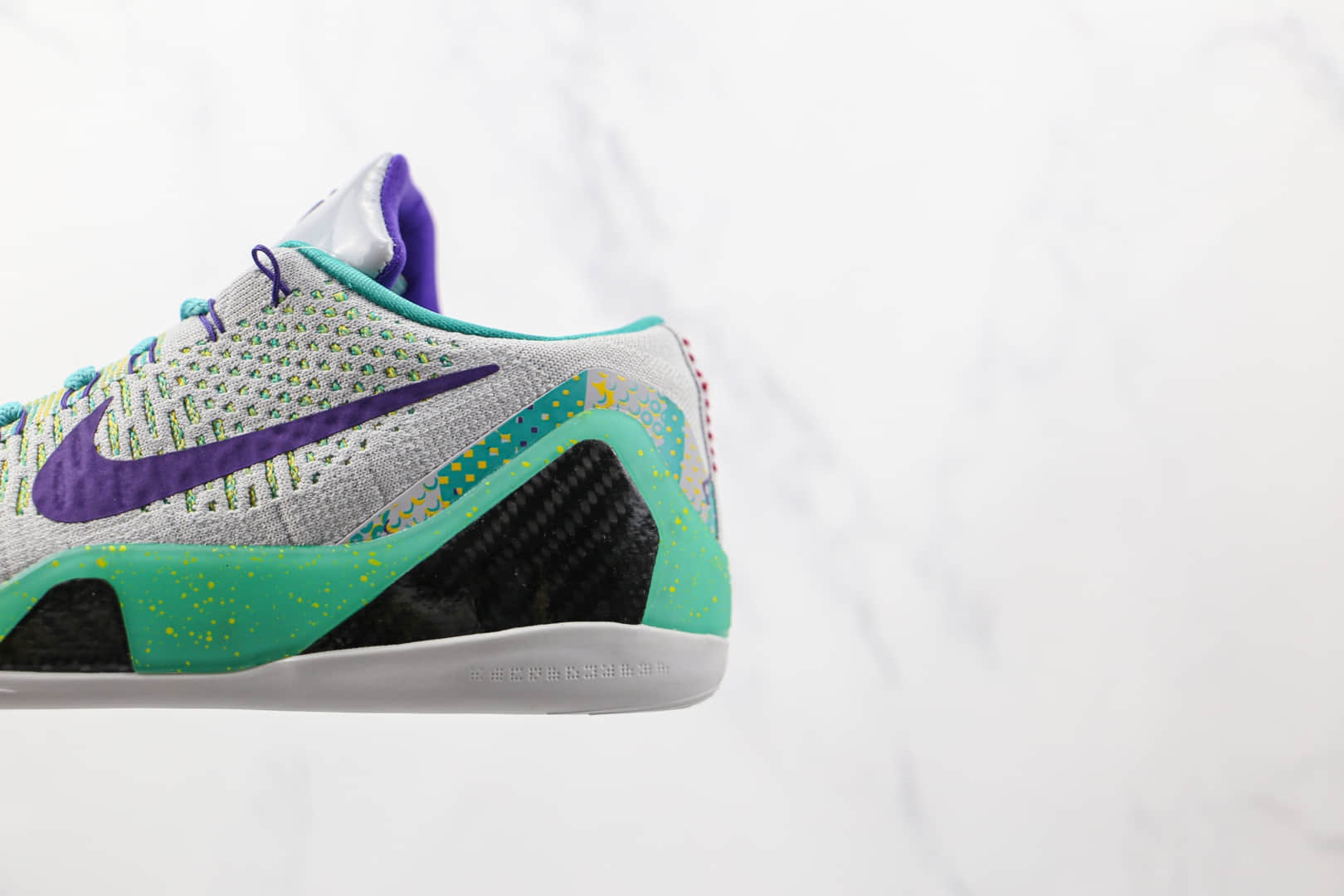 耐克Nike Zoom Kobe IX纯原版本科比9代灰绿紫色篮球鞋支持实战 货号：630487-005