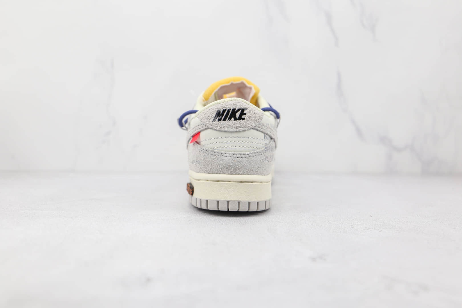 耐克Nike Dunk Low 50 x Off-White联名款纯原版本低帮DUNK麂皮灰白蓝色棕标板鞋原盒原标 货号：DJ0950-112