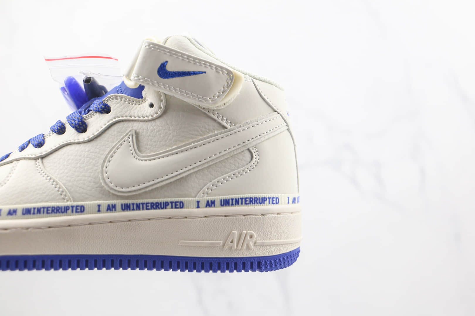 耐克Nike Air Force 1’07 Mid纯原版本中帮空军一号白蓝色马克笔3M反光板鞋内置气垫 货号：NU3060-686