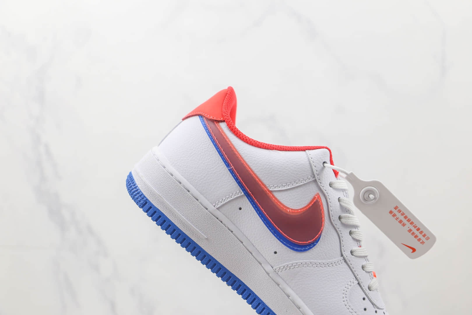 耐克Nike Air Force 1 Low 07莆田纯原复刻版本低帮空军一号白蓝红双勾配色板鞋原鞋开模一比一打造 货号：DX1787-100