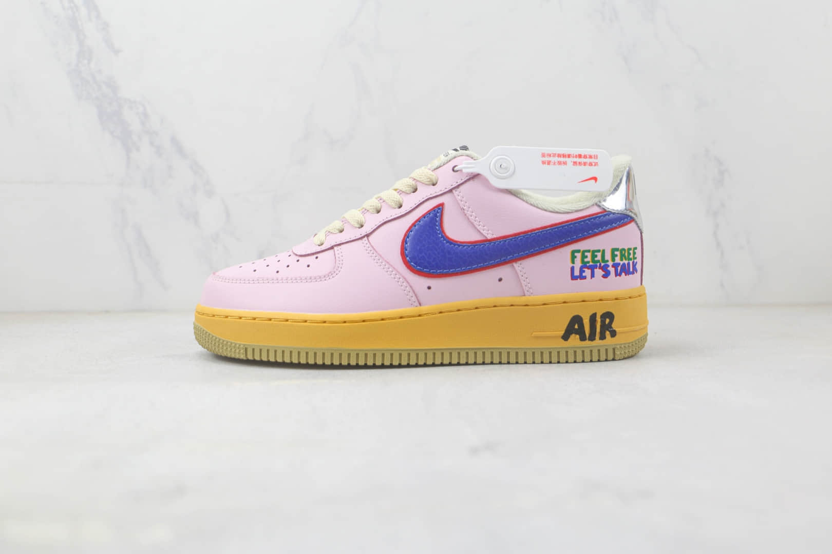 耐克Nike Air Force 1 Low 07纯原版本低帮空军一号鸳鸯勾粉色板鞋 耐克空军一号校园板鞋 货号：DX2667-600