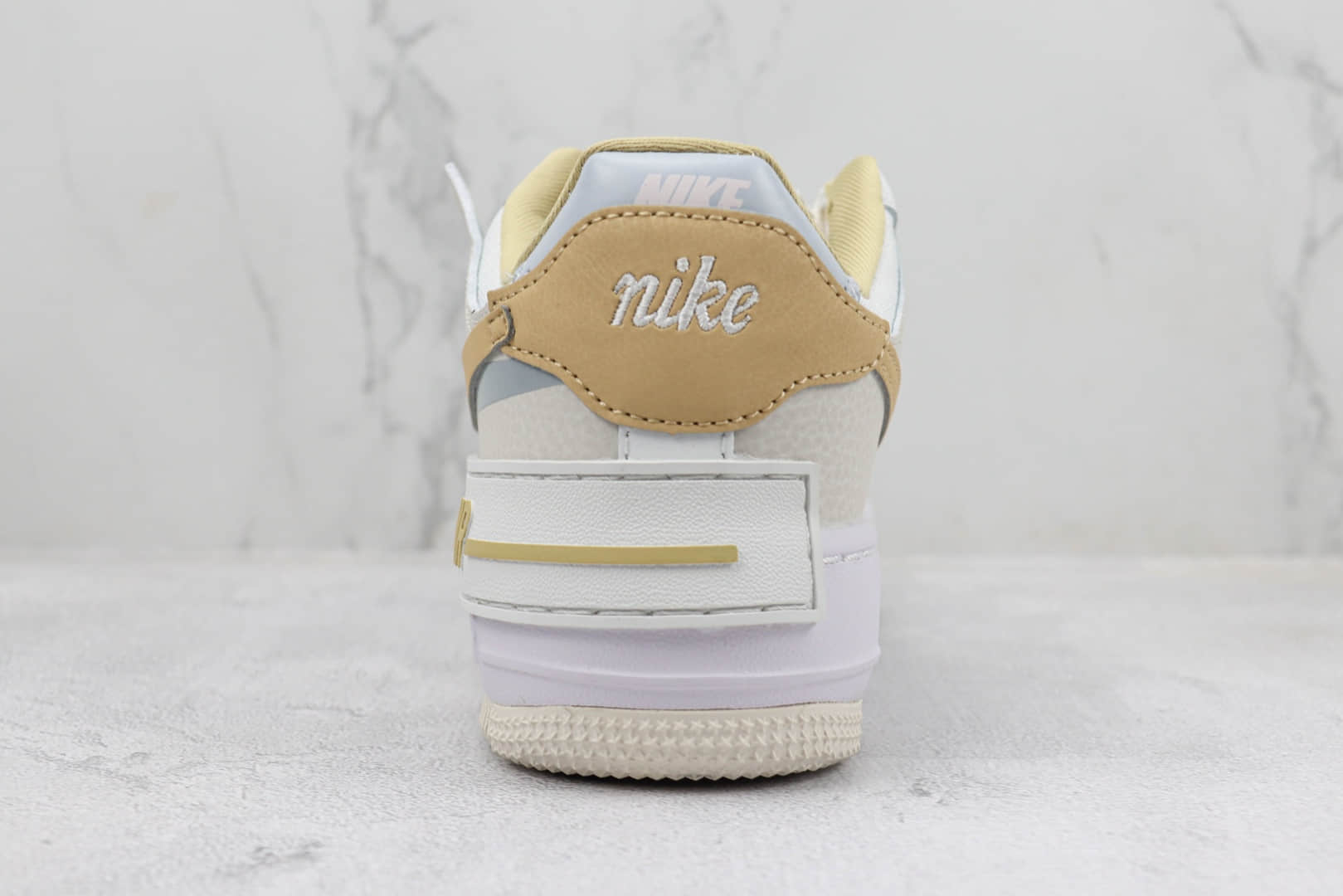 耐克Nike Air Force 1 Shadow纯原版本空军一号马卡龙解构板鞋 莆田复刻耐克 货号：DV7449-100