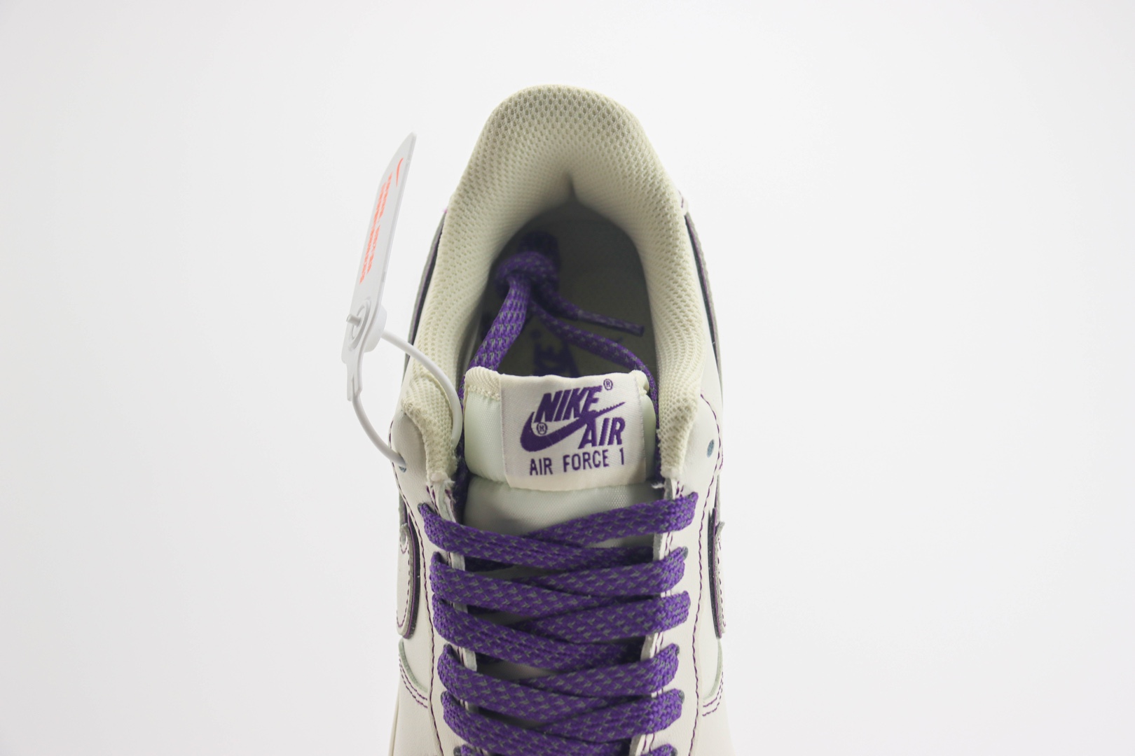 耐克Nike Air Force 1 Low纯原版本空军一号AF1白紫缝线低帮板鞋 莆田耐克批发 货号：315122-303