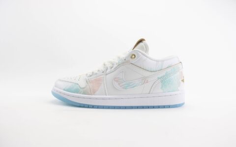 乔丹Air Jordan 1 Retro Low纯原版本低帮AJ1龙年限定CNY青帘烟雨板鞋 莆田AJ货源 货号：FN8901-164