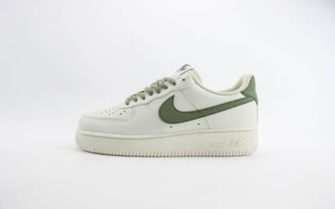 耐克Nike Air Force 1 Low纯原版本空军一号AF1白绿色板鞋 莆田耐克批发 货号：CQ5059-110