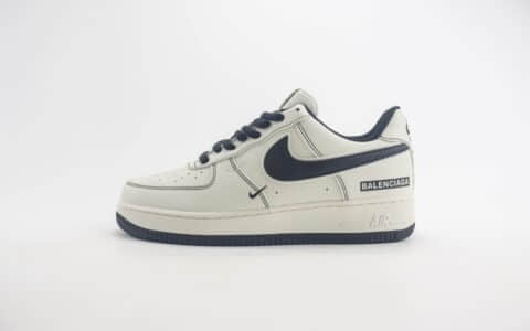 耐克BALENCIAGA x Nike Air Force 1'07 Low纯原版本巴黎世家联名空军一号AF1白黑色板鞋 莆田耐克工厂 货号：FR0538-090