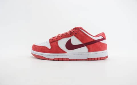 耐克Nike SB Dunk Low纯原版本低帮SB Dunk白玫红情人节板鞋 莆田耐克代理 货号：FQ7056-100