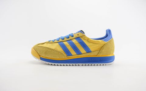 阿迪达斯adidas Originals SL 72 RS纯原版本黄蓝色复古慢跑鞋 莆田阿迪达斯工厂 货号：IE6526