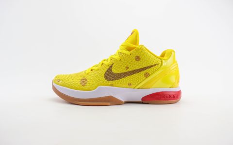 耐克Nike Zoom Kobe 6纯原版本科比6代海绵宝宝实战篮球鞋 莆田耐克代理 货号：CW2190-006