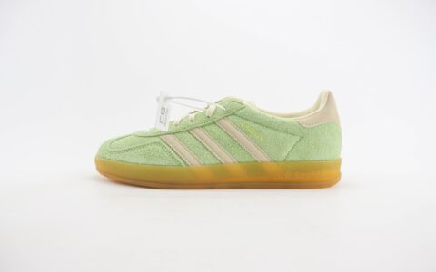 阿迪达斯adidas Original Gazelle Indoor Trainers纯原版本抹茶绿生胶德训鞋 莆田复刻鞋货源 货号：IE2948