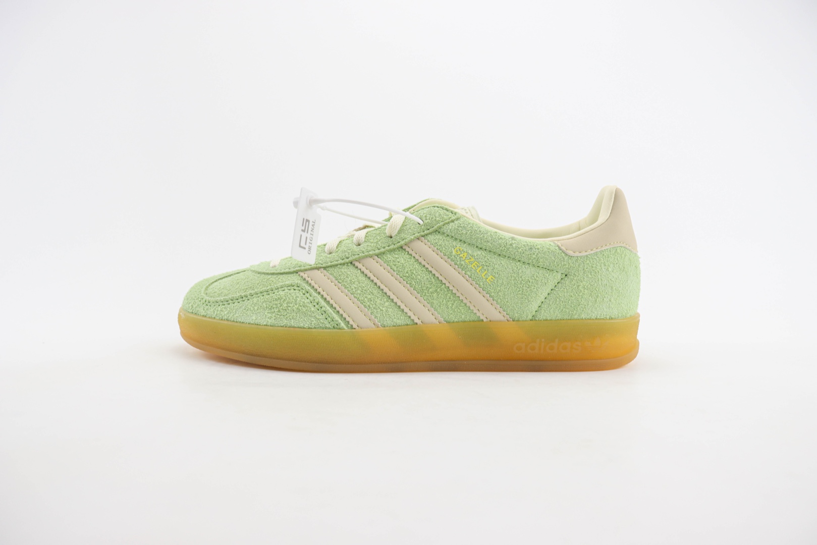 阿迪达斯adidas Original Gazelle Indoor Trainers纯原版本抹茶绿生胶德训鞋 莆田复刻鞋货源 货号：IE2948