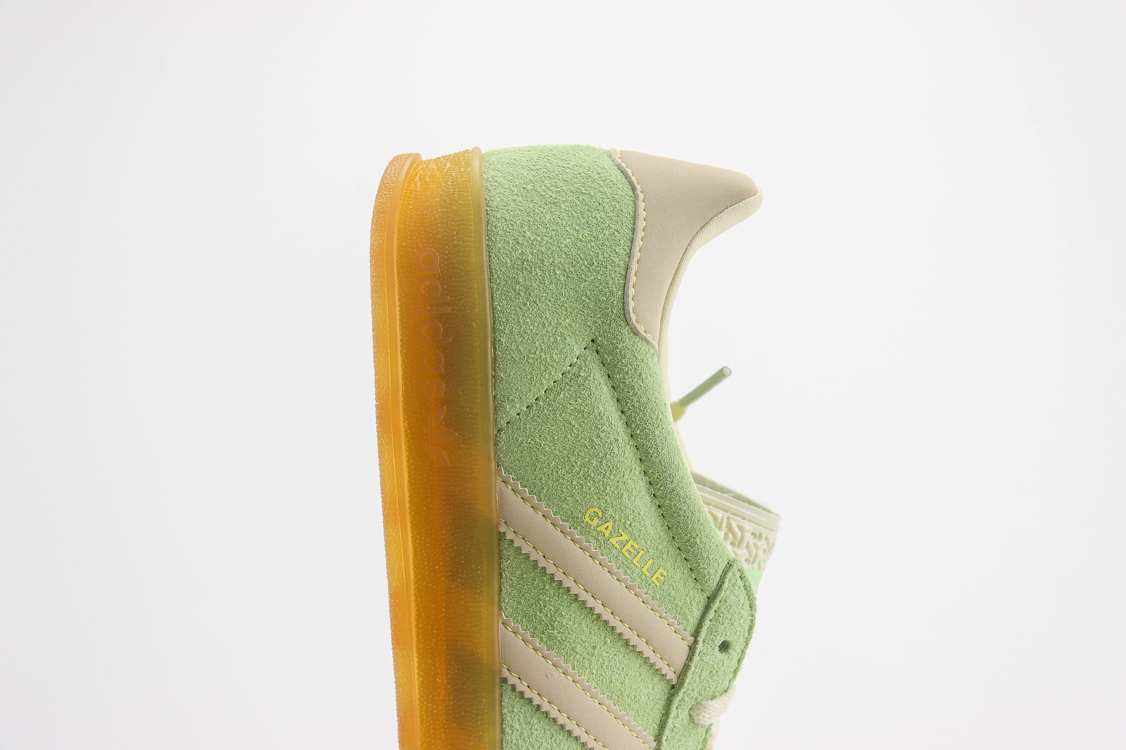 阿迪达斯adidas Original Gazelle Indoor Trainers纯原版本抹茶绿生胶德训鞋 莆田复刻鞋货源 货号：IE2948