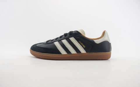 阿迪达斯adidas originals Samba OG纯原版本桑巴黑白生胶板鞋 莆田阿迪达斯货源 货号：ID8708