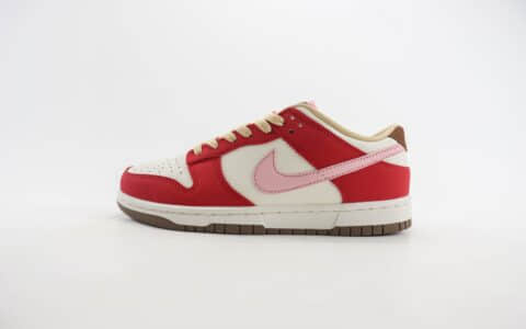 耐克Nike Dunk Low纯原版本低帮Dunk情人节白红粉板鞋 莆田复刻鞋工厂 货号：FB7910-600