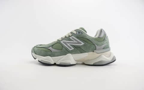 新百伦New Balance 9060纯原版本NB9060橄榄绿复古跑鞋 莆田新百伦工厂 货号：U9060MET