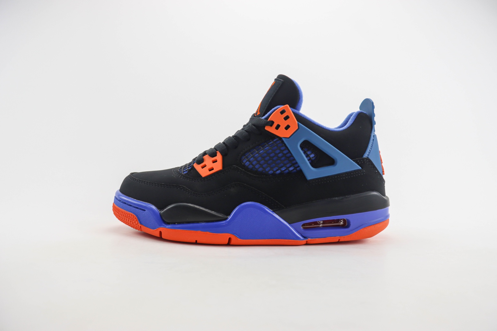 乔丹Air Jordan 4 Retro纯原版本AJ4黑蓝橙骑士篮球鞋 莆田AJ货源 货号：308497-027