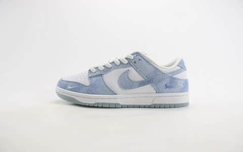 耐克Supreme x Nike SB Dunk Low纯原版本白蓝低帮SB Dunk滑板板鞋 莆田耐克货源 货号：JH8039-939