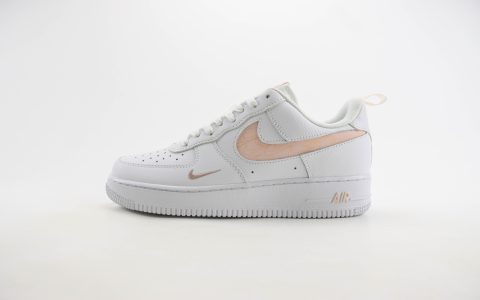 耐克Nike Air Force 1纯原版本空军一号白粉橙色AF1低帮板鞋 莆田耐克代理 货号：FB8971-700